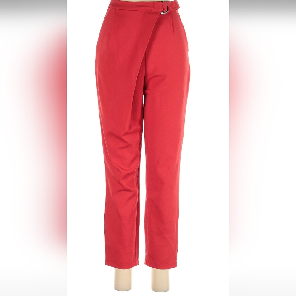Lavish Alice Red High-Waisted Pants